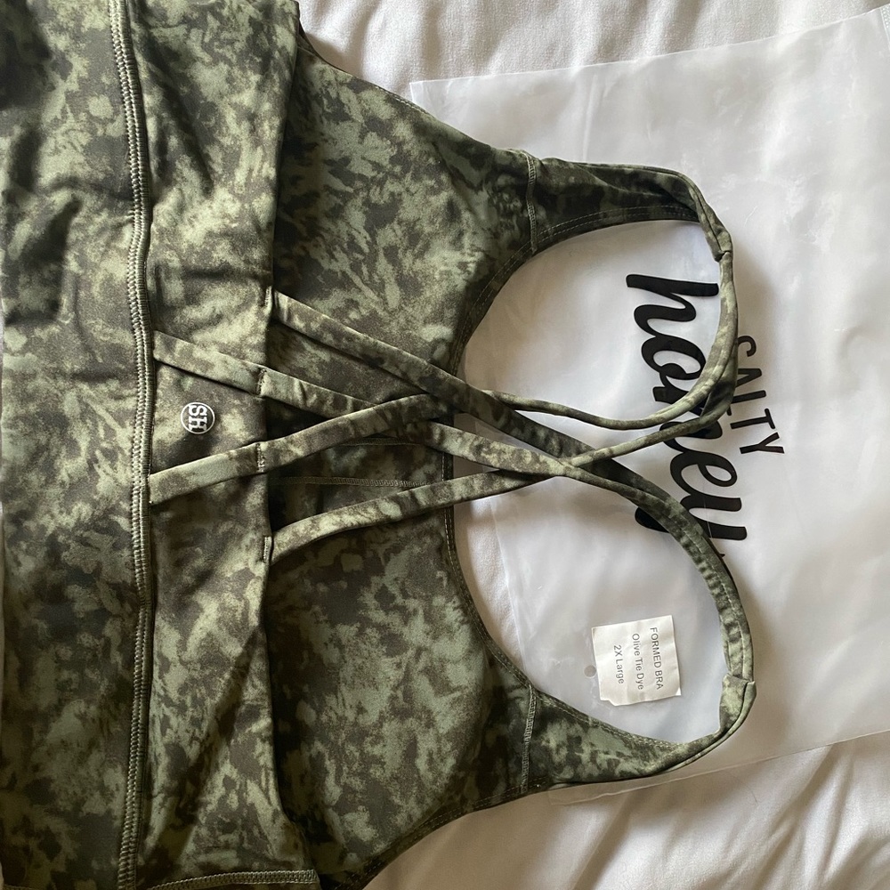 Formed sports Bra Olive Tie Dye - Picture 2 of 2